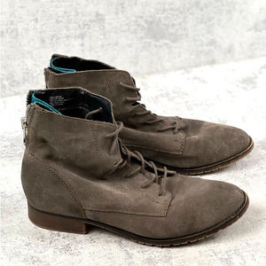 Steve Madden Rawlings Suede Lace Up Ankle Combat Brown Boots Size 9M